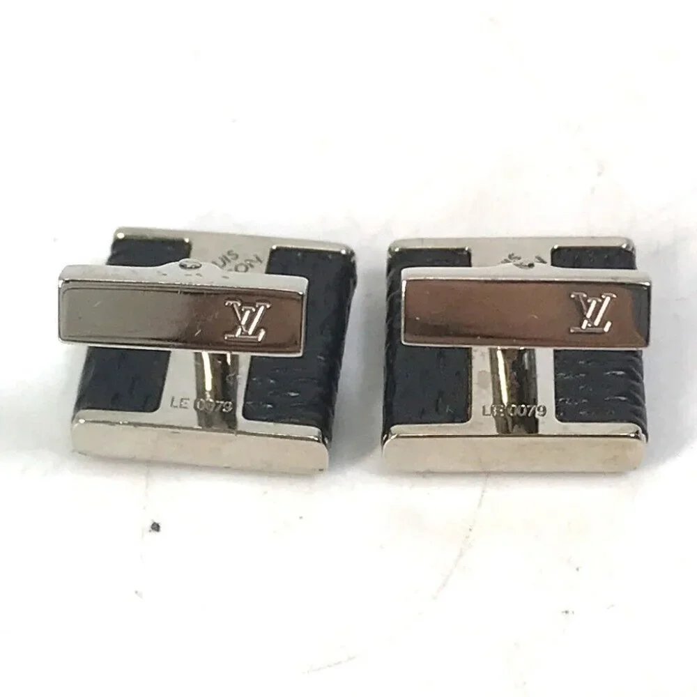 LOUIS VUITTON Damier Graphite Buton de Manchette Soho Cufflinks cuffs